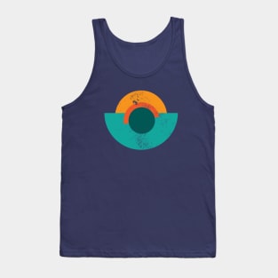 Abstract Geometric Ocean Sunset Tank Top